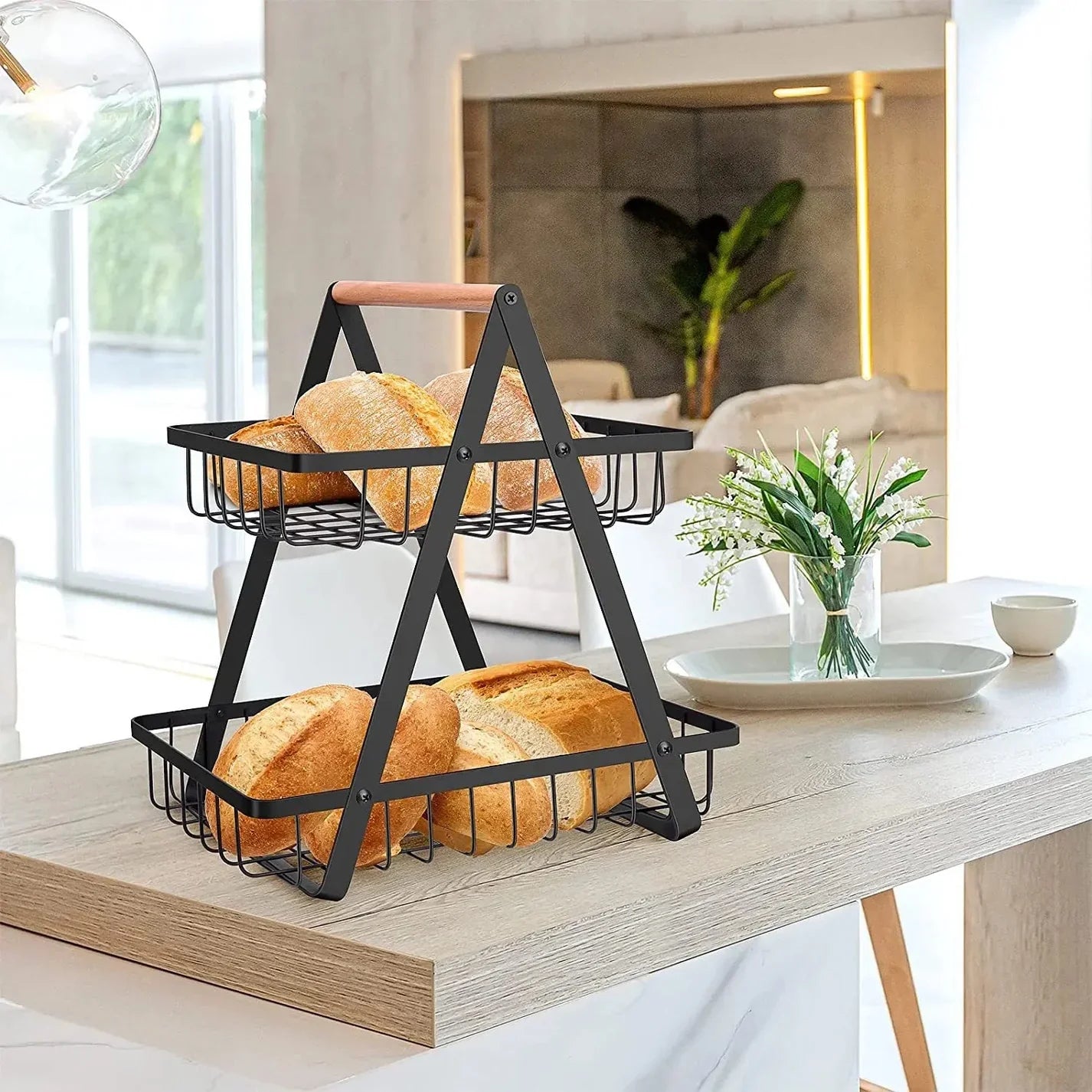 Two Tier Fruit Basket Organizer