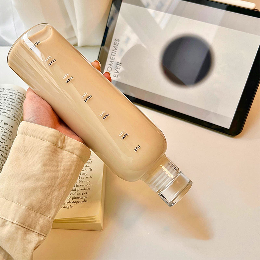 Time Scale Glass Bottle