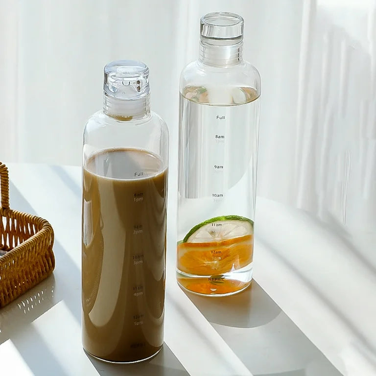 Time Scale Glass Bottle