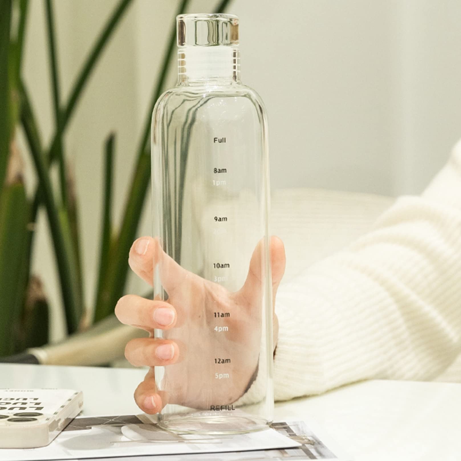 Time Scale Glass Bottle