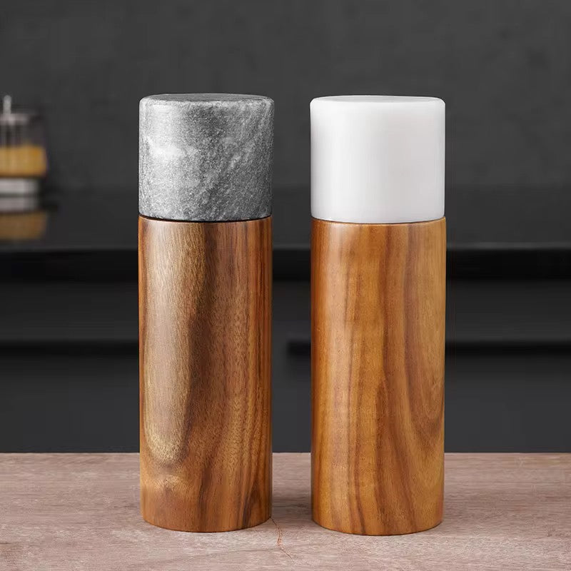 Acacia &amp; Marble Pepper Grinder