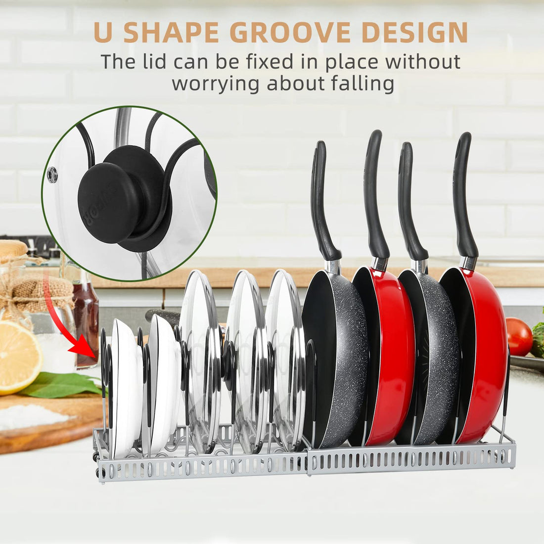 Expandable 7 Tier Pot Organizer