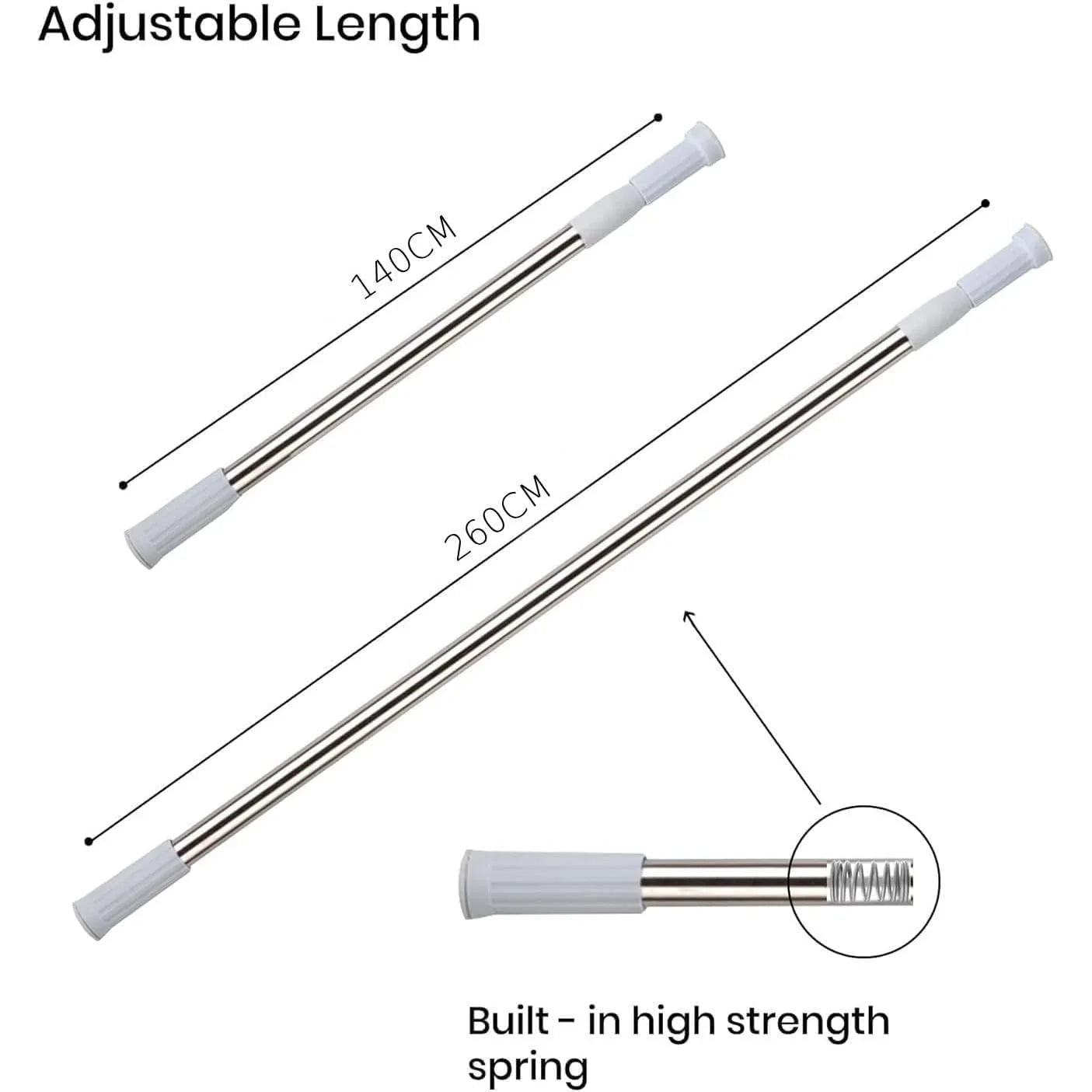 Aluminum Shower Curtain Rod