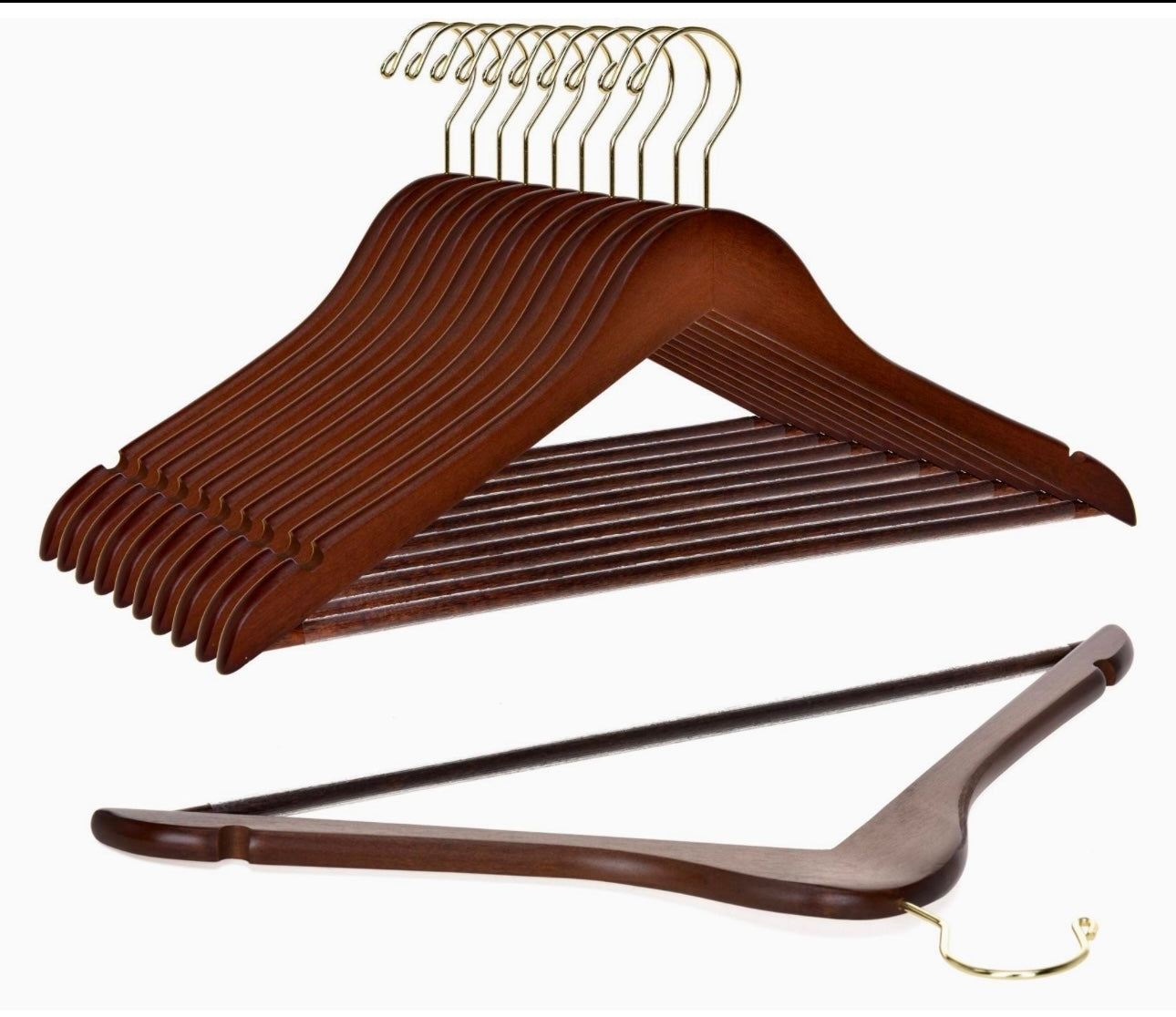 Wooden Clothes Hangers 3 Pieces