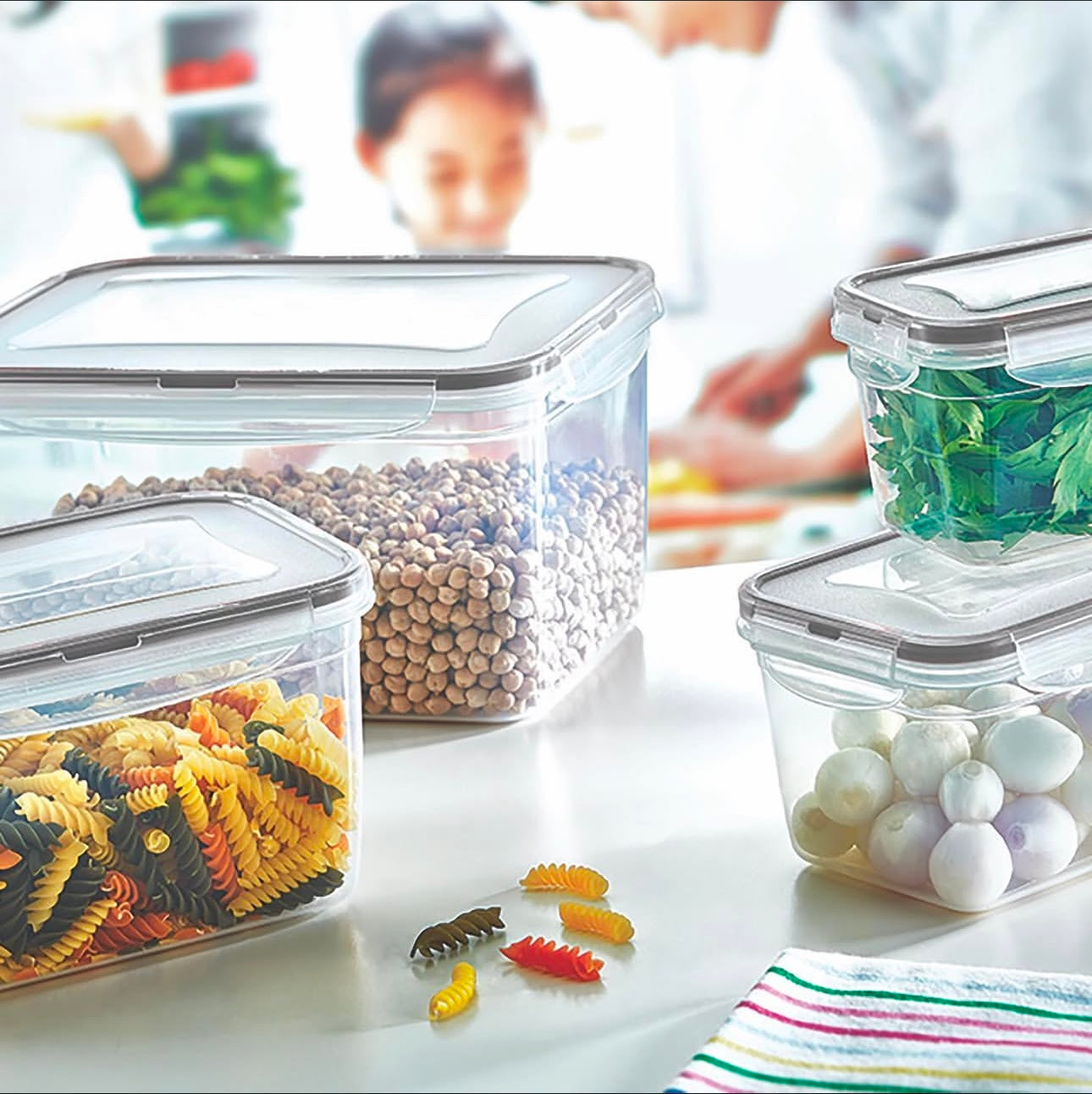 Deep Rectangular Airtight Tupperware Set